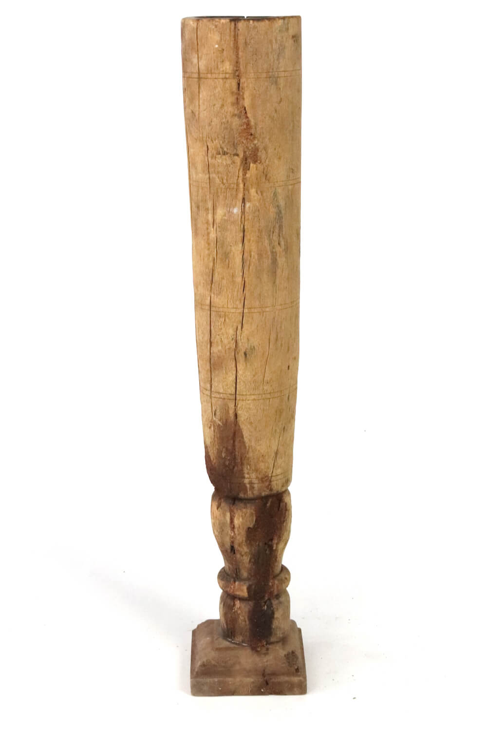 Kerzenständer antik Holz Indien 46 cm