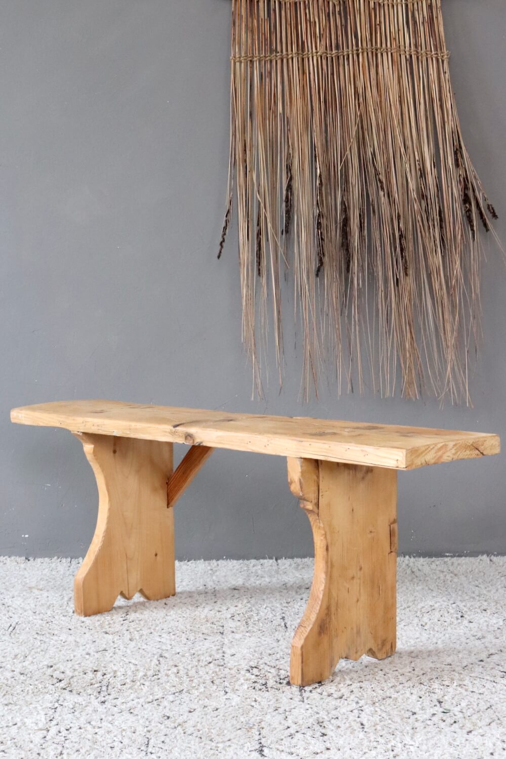 Old wooden farmhouse bench 120 cm