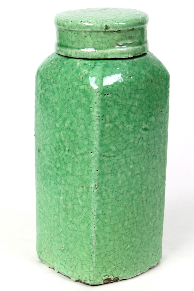 Große Keramikdose grün, 31x14x14