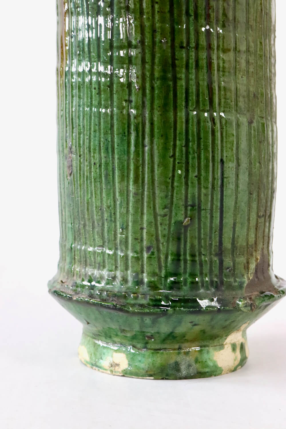 Tamegroute Keramikvase handgetöpfert grün