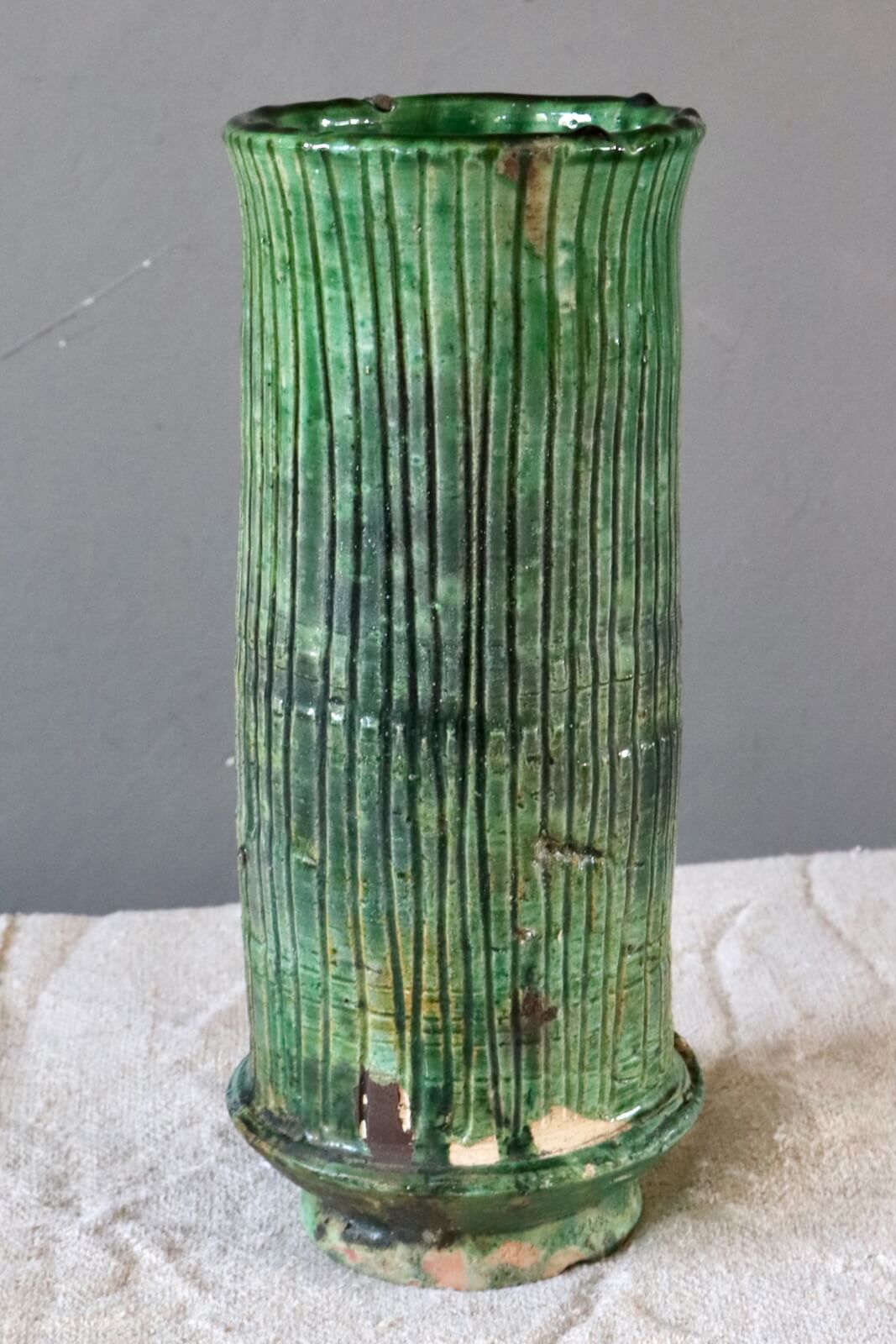 Green ceramic vase Morocco